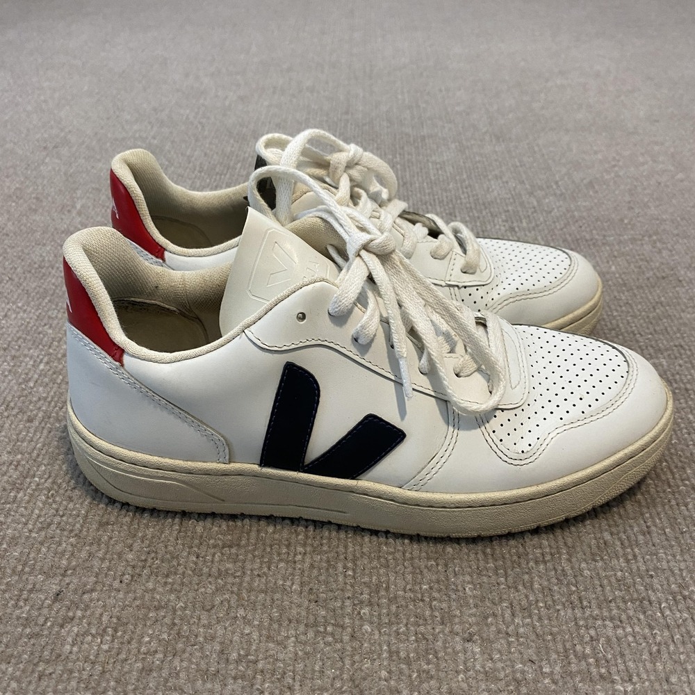 Veja Navy and Red Sneakers - Size 8